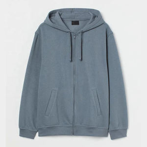 Sudaderas con Capucha de Alta Calidad, Básicas, de Algodón Mezclado, Tallas Grandes, con Cierre, Lisas, con Logotipo Personalizado, para Hombre - Product Image 3