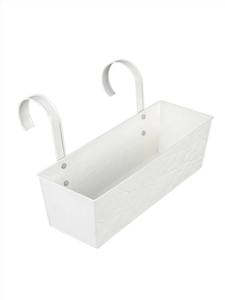 Metal Rectangular Flower Bucket Pots <b>Planter</b> Home Decorative Metal <b>Indoor</b> Pots for Flowers for White Color <b>Hanging</b> Use - Product Image 4