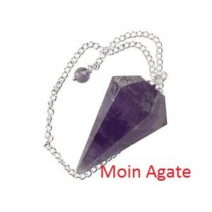 Brazilian Amethyst Dowsing Pendulums <b>Feng</b> <b>Shui</b> <b>Crystal</b> Pendulum Gemstone Healing EMF Protection Chakra Stone Agate Figurine - Product Image 4