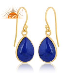 Vente chaude en argent Sterling naturel Lapis Lazuli pierres précieuses balancent boucle d'oreille fabricant de bijoux - Product Image 2