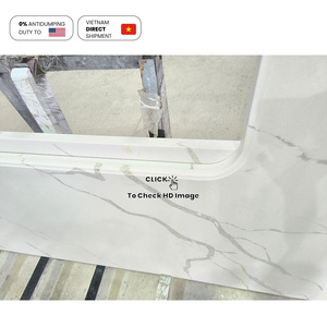 3500 par 2000mm dalle de Quartz non poreux antiseptique motif chaud expansif dosseret comptoir dalle de pierre de Quartz artificielle - Product Image 4