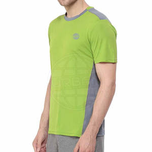 Camisetas Dry Fit para hombre 100% algodón tejido Activewear que absorbe la humedad para Yoga gimnasio entrenamiento logotipo personalizado al por mayor - Product Image 4