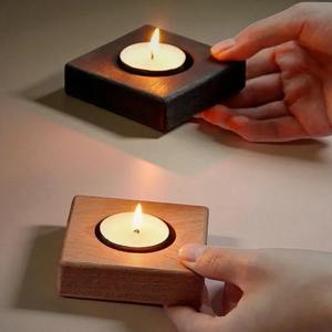 Eco Friendly Solid Wood Candle Holder for <b>Tealight</b> and Festivals Spas and Cafes Available for Export Price from India - Product Image 2