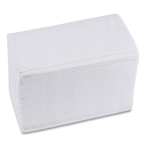 Boardwalk BWK8321 15 In. X 17 In. 2-Ply Disposable Dinner Napkins White 1/8-Fold Pack of 10/Carton - Product Image 2