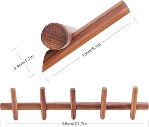 Wall Mounted Coat Hooks & Hat <b>Rack</b> Tower Wood Decorative Hanger Pegs for Bedroom Bathroom Kitchen Office Hooks & <b>Rails</b> Product - Product Image 5
