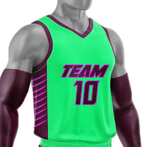 Conjunto de camiseta de baloncesto de diseño personalizado, calidad superior, pantalones hechos en Pakistán, técnica de sublimación impresa superior, transpirable, personalizado - Product Image 2