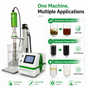 Lab 20kz 1500W <strong>Ultrasonic</strong> Homogenizer Sonicator Ultrasound Emulsification With Electric Bracket <strong>Ultrasonic</strong> Emulsifier Probe - Product Image 3