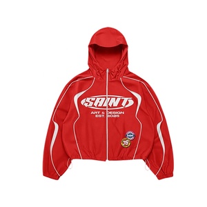 SAINTAGE <b>Red</b> Hooded Tracksuit Set Full Zip Sporty Jacket Elastic Waist Pants Unisex Adults Spring Quick Dry Polyester <b>Suit</b> - Product Image 4