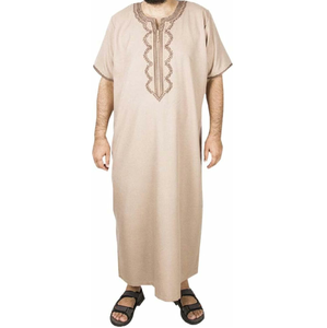 2024 personnalisé hommes Thobs Abayas Daffah musulman hommes thobe vêtements islamiques pour hommes respirant - Product Image 4
