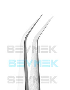 SEVMEK SURGICAL 1pc haute précision en acier inoxydable antistatique Durable Extension de cils pince à épiler embouts de Fiber pour les ventilateurs de Volume - Product Image 2
