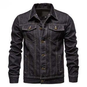 OEM <b>Men's</b> Denim Jacket - Casual Fall Outwear Oversized Button-Up Coat <b>Relaxed</b> <b>Fit</b> Denim Jacket for <b>Men</b> Autumn Fashion Outerwear - Product Image 5