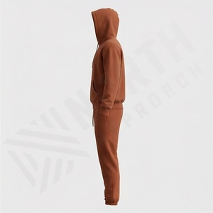 Survêtements en polaire de qualité supérieure pour hommes, sweat-shirt à capuche sportif, pantalon de jogging, surdimensionné, deux pièces, vêtements de sport, vêtements de sport pour la salle de sport - Product Image 3
