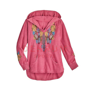 Sudaderas con capucha bordadas de manga larga para mujer, transpirables, fáciles de moda para adultos, último diseño, sudaderas con capucha bordadas para mujer - Product Image 1
