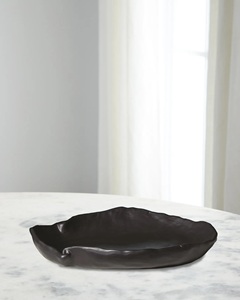 Bandeja de Metal de forma redonda con acabado pulido de acero inoxidable con asas de diseño de hojas para restaurantes de hoteles en casa con logotipo personalizado - Product Image 2