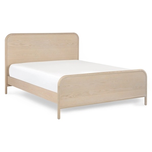Cadre de lit en bois minimaliste moderne Mobilier en bois de suar durable en teck acajou pour chambre à coucher pour hôtels villas Couleur naturelle-210103 - Product Image 1
