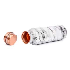 Wholesale Premium <b>Copper</b> <b>Water</b> <b>Bottle</b> Eco-Friendly Custom Designer Prints Metal Ayurvedic Health Benefits 650ml/950ml Drinkware - Product Image 1