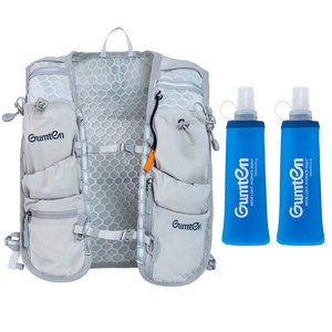 Gilet de course à pied d'hydratation en gros Gumten pour le <span class=keywords><strong>vélo</strong></span>, la <span class=keywords><strong>randonnée</strong></span>, le marathon, la course sur sentier avec 2 bouteilles d'eau souples de 250 ml - Product Image 1