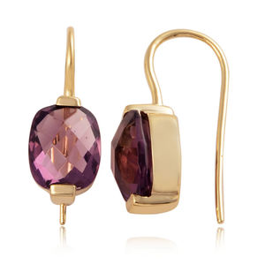 ต่างหูทอง 9k ดีไซน์คลาสสิกทันสมัย ประดับพลอยอะมีทิสต์ธรรมชาติ ทรงห้อย ราคาส่งจากโรงงาน เหมาะสำหรับเป็นของขวัญในงานปาร์ตี้ - Product Image 6