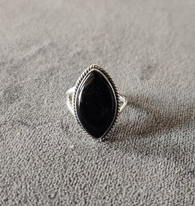 Anillo giratorio de ónix negro con piedras preciosas hechas a mano de Plata de Ley 925, joyería de diseñador Natural estampado 925, anillo de promesa de la mejor calidad - Product Image 4