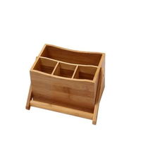 Caddy en bois d'acacia de conception simple pour des ensembles couverts de coutellerie d'ustensiles de bouteilles de bière meilleur pour la cuisine hôtels restaurants