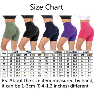2024 été femmes haute qualité Shorts de gymnastique respirant taille haute sans couture entraînement Yoga Leggings décontracté couleur unie tissu - Product Image 5