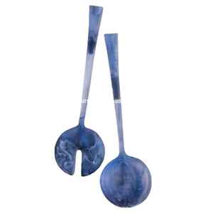 Juego de cubiertos clásicos de resina hechos a mano, tenedor duradero, cuchara, servidor de ensalada, herramientas para el hogar, comedor, cocina, vajilla almacenada - Product Image 3