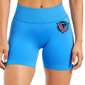 Women's High Elastic Scrunch Butt Gym Fitness Shorts New Breathable Quick Dry Seamless Yoga Shorts Mid Waist Cotton <b>Drawstring</b> - Product Image 2