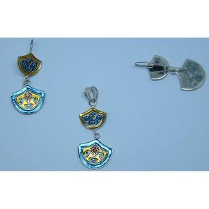 Juego de Joyería Nupcial Plateada con Esmalte, Baño de Oro y Rodio, con Circonita y Perla, Ideal para Regalo - Product Image 1