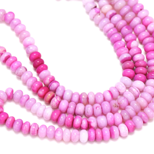 Cuentas Redondas de Ópalo Rosa: Hilo de 16 Pulgadas, Cuentas de Piedras Preciosas Lisas - Product Image 3