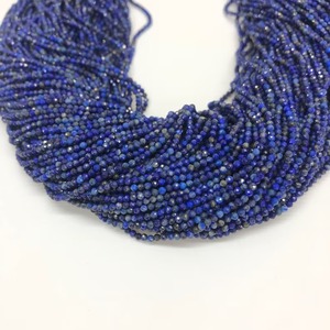 Cuentas de Lapislázuli de 3mm y 4mm, Corte Brillante, Azul Facetado, Certificadas por Terceros, Hilos Sueltos para Joyería, Rajasthan - Product Image 2
