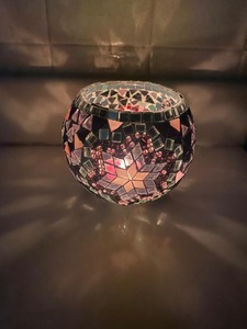 Decorative Glass Mosaic Work Colourful Votive T <b>Light</b> Hanging <b>Lanterns</b> Wholesale Supplier From India - Product Image 5