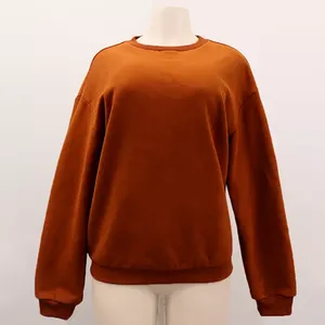 Sudadera de Material de alta calidad para mujer, jersey de manga larga con logotipo personalizado de gran tamaño, Unisex, para invierno, 2023 - Product Image 3