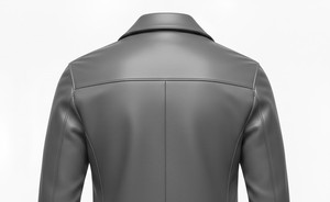 Manteau long en cuir pour homme haut de gamme, col en toile, mode de rue moderne - Product Image 4