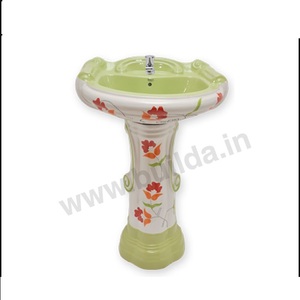 Lavabo sur pied en céramique de qualité supérieure peu encombrant monté au sol pour la cuisine emballage personnalisé disponible - Product Image 5