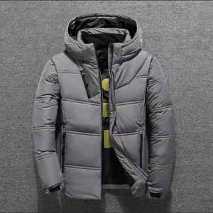 Abrigo deportivo de invierno para hombre, nueva chaqueta cálida con capucha a prueba de viento a la moda, cierre de cremallera informal, logotipo frontal de estilo callejero - Product Image 1