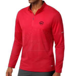 Service OEM – Nouveauté : T-shirts de compression légers, respirants et confortables pour hommes, grandes tailles, coupe ajustée, avec fermeture éclair 1/4, à prix abordable - Product Image 1