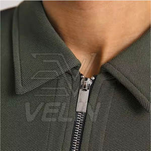 Camiseta Polo con Cierre para Hombre, Informal, de Manga Corta, de Algodón, Camiseta Polo con Cierre de Moda para Hombre, Ajustada, de Verano - Product Image 4