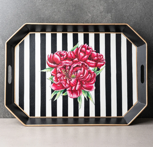 Crackle Finished <b>Enamel</b> Painted Eye Catching Serving <b>Tray</b> Custom made Iron Metal Decorative <b>Tray</b> Christmas Occasion - Product Image 1