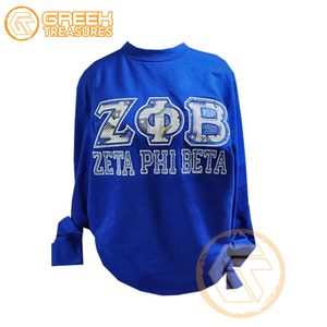 Sweat-shirt d'hiver à col rond pour femmes Zeta Phi Beta, en coton molletonné, uni, brodé sur mesure, vente en gros, vêtements de sororité - Product Image 2