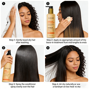 Kit Profesional para <span class=keywords><strong>Rizos</strong></span> con Manteca de Aloe Vera y Karité: Crema Fortificante Sin Enjuague + Spray Acondicionador para <span class=keywords><strong>Rizos</strong></span> Definidos e <span class=keywords><strong>Hidratados</strong></span> - Product Image 5