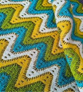 Vente en gros de sacs à provisions en tissu à motif zigzag sacs fourre-tout en tissu tissé sacs d'épicerie magnifiques réutilisables avec logo imprimé - Product Image 1