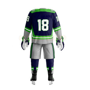 Vente directe d'usine, nouveau style d'uniforme de hockey sur glace, uniforme de hockey sur glace fabriqué au Pakistan, vêtements de sport, uniforme de hockey sur glace - Product Image 3