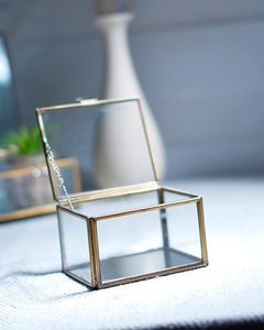 <b>Mirror</b> Base Glass <b>Box</b> Made From High Quality Brass and Glass for Home Decoration Jewelry Storage Decoration for Bulk Export - Product Image 2