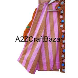 Chaqueta de Invierno Elegante Hecha a Mano para Mujer, Ecológica, Transpirable, 100% Algodón con Bordado Floral Suzani, Regalo Perfecto - Product Image 5