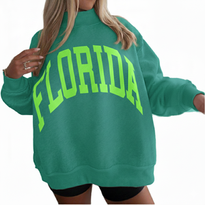 Sudadera de Invierno de Felpa para Mujer, 380g, Personalizada al por Mayor, Cuello Alto Simulado, Tejido de Punto Vintage Lavado, Ecológica y Transpirable - Product Image 1