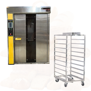 Four à Pain Boulangerie 32 Plateaux Avec Chariot Certificat Iso Four Rotatif Prix Four de Cuisson Fournisseur Made In Vietnam - Product Image 1
