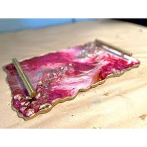 High Quality Single Piece Blue Resin Serving Tray Handmade Design <b>2</b> Brother's Collection RT-082 <b>for</b> - Product Image 5