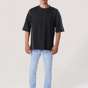 เสื้อยืดขนาดใหญ่กว่าปกติสำหรับผู้ชายเสื้อยืดผ้าฝ้าย100% ไหล่ตกขนาด250กรัม - Product Image 5