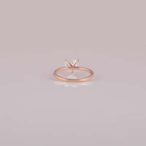 Pave Setting Heart Shape Cut Engagement Ring Elegant Design Luxury Classic Ring With Lab Created Diamond in 14KT Rose Gold - Product Image 3