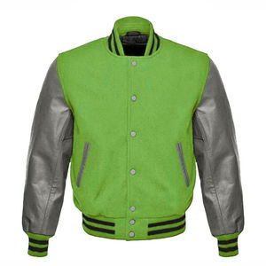 Veste Versity en cuir jaune noir personnalisée pour hommes fabricant de veste Versity grande taille en vrac pour hommes nanju sports - Product Image 5